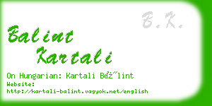 balint kartali business card